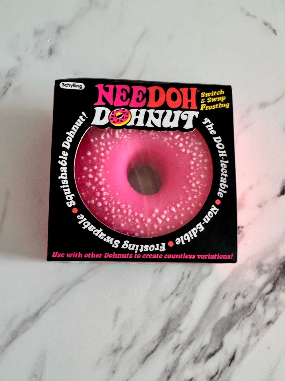 Needoh Pink Donut Squishy Toy